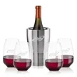 Genoa Wine Cooler & Oldham Stemless Wine Set | https://www.bestnamebadges.com