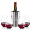 Genoa Wine Cooler & Oldham Stemless Wine Set | https://www.bestnamebadges.com