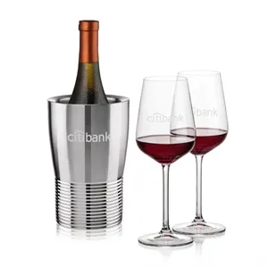 Genoa Wine Cooler & Elderwood Wine Set | https://www.bestnamebadges.com