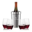 Milano Wine Cooler & Vale Stemless Wine Set | https://www.bestnamebadges.com