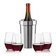Milano Wine Cooler & Vale Stemless Wine Set | https://www.bestnamebadges.com