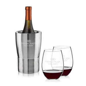 Genoa Wine Cooler & RIEDEL Stemless Wine Set | https://www.bestnamebadges.com