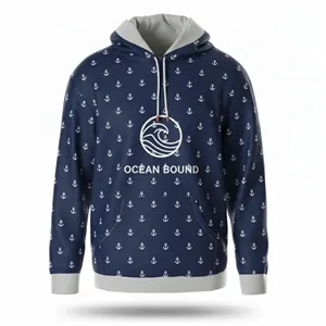 Full Color Unisex 350G Fleece Kangaroo Hoodie