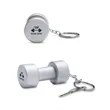 Dumbbell Shape Stress Ball Keychain | https://www.bestnamebadges.com