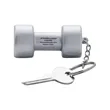 Dumbbell Shape Stress Ball Keychain | https://www.bestnamebadges.com