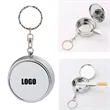 Stainless Steel Portable Pocket Circular Ashtray Key Chain | https://www.bestnamebadges.com