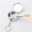 Stainless Steel Portable Pocket Circular Ashtray Key Chain | https://www.bestnamebadges.com