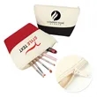 Two-Tone Canvas Cosmetic Bag | https://www.bestnamebadges.com