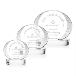 Sheraton Award on Base - Clear | https://www.bestnamebadges.com