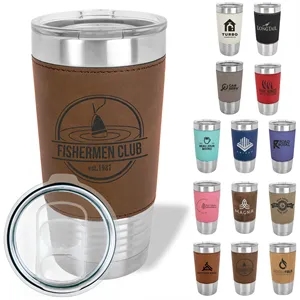 Polar Camel 20oz Leatherette/Stainless Steel Tumblers