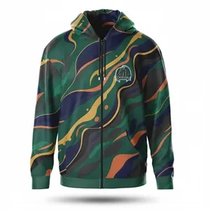 Unisex 350G Fleece Full Zip Hoodie Sublimated