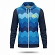 Sublimated Scuba Knit 250G Full Zip Performance Hoodie | https://www.bestnamebadges.com
