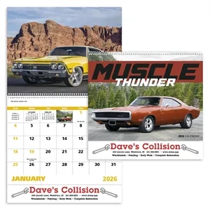 Good Value™ Muscle Thunder - Spiral Calendar | https://www.bestnamebadges.com