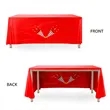72" x 132" Custom Plastic Rectangular Table Cover | https://www.bestnamebadges.com