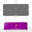 72" x 156" Custom Plastic Rectangular Table Cover | https://www.bestnamebadges.com