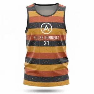 Full Color 180G Cotton Feel Jersey Style Tank Top