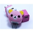 Custom Wall Plug 3D soft PVC molded with USB port | https://www.bestnamebadges.com