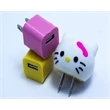 Custom Wall Plug 3D soft PVC molded with USB port | https://www.bestnamebadges.com