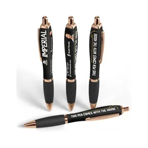 Union Printed - Rose Gold Eco Squared Satin Soft Gel Pen