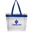Color Handles Clear Plastic Tote Bags | https://www.bestnamebadges.com