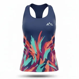 Women's 180G Cotton Feel Racerback Tank Top Sublimated