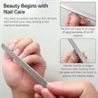 Coarse Grit Durable Stainless Steel Design Long Nail File | https://www.bestnamebadges.com