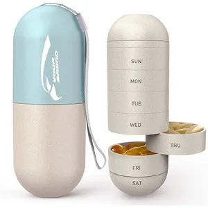 Organizer Daily Cases Mini Portable Pills Box 7 Day Travel