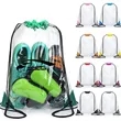 Waterproof Small Clear Drawstring Bags For Colleges Sport | https://www.bestnamebadges.com