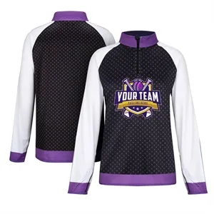 Athletic Quarter Zip Raglan Training Pullover (Full Color)