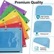 Multi-Color Pencil Pouch Smooth Zipper For 3 Ring Binder | https://www.bestnamebadges.com
