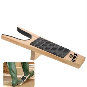Wooden Boot Jack with Leather Lining for Easy Removal