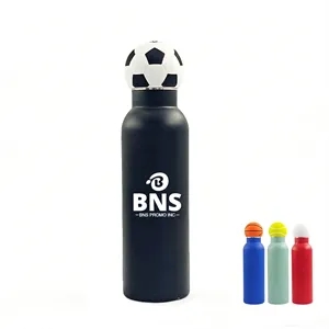 Sport Themed Stainless Steel Water Bottle with Custom Caps