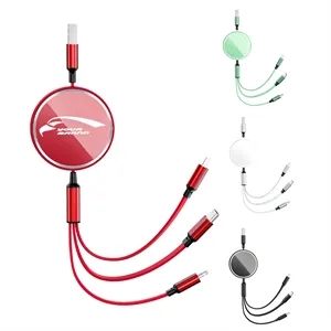 3 In 1 Multifunctional Retractable Charging Cable