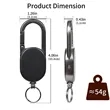 Stainless Steel Retractable Keychain Multitool Carabiner | https://www.bestnamebadges.com