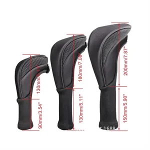 3pc Golf Club Head Covers For Wood And Driver Fairway Hybrid