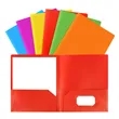 11.4"x9.3" Plastic Double Pocket Folder | https://www.bestnamebadges.com
