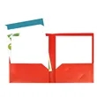 11.4"x9.3" Plastic Double Pocket Folder | https://www.bestnamebadges.com
