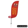 7.5' Value Feather Sail Sign Kit Double-Sided w/ Spike Base | https://www.bestnamebadges.com