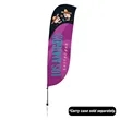10.5' Value Feather Sail Sign Kit Single-Sided w/ Spike Base | https://www.bestnamebadges.com