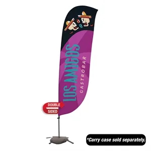 10.5' Value Feather Sail Sign Kit Double-Sided w/ Cross Base