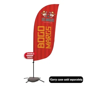 7.5' Value Feather Sail Sign Kit Double-Sided w/ Cross Base