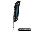 15' Value Feather Sail Sign Kit Single-Sided with Spike Base | https://www.bestnamebadges.com