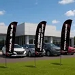 15' Value Feather Sail Sign Kit Single-Sided with Spike Base | https://www.bestnamebadges.com