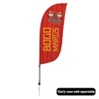 7.5' Value Feather Sail Sign Kit Single-Sided w/ Spike Base | https://www.bestnamebadges.com