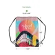 18" x 13.5" Custom Drawstring Backpack - Digital Print | https://www.bestnamebadges.com