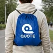 18" x 13.5" Custom Drawstring Backpack - Silk Screen | https://www.bestnamebadges.com