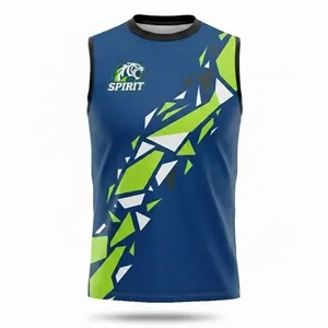 Sublimated Spun Polyester Cotton Touch Sleeveless T-Shirt 