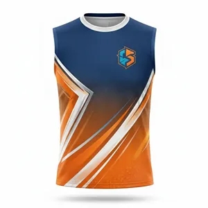 Sublimated 160G Brushed Milk Silk Stylish Sleeveless T-Shirt