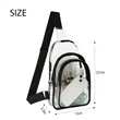 Clear PVC Crossbody Sling Bag Backpack | https://www.bestnamebadges.com