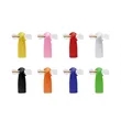Pre Programmed Mini Handheld Fan W/Flash Message LED | https://www.bestnamebadges.com